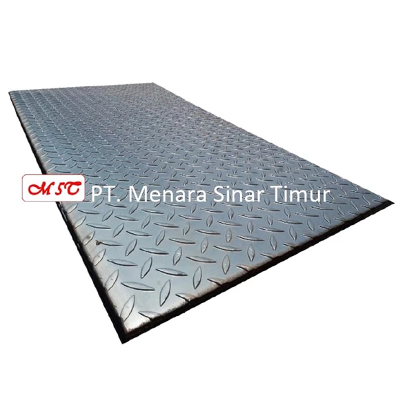 Plat besi / plat baja Bordes / Checkered Plate 2.3 mm x 4" x 8"